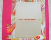 Scrapbook Layout Joy Wonder Dream Pink and Orange 2 pages 12x12