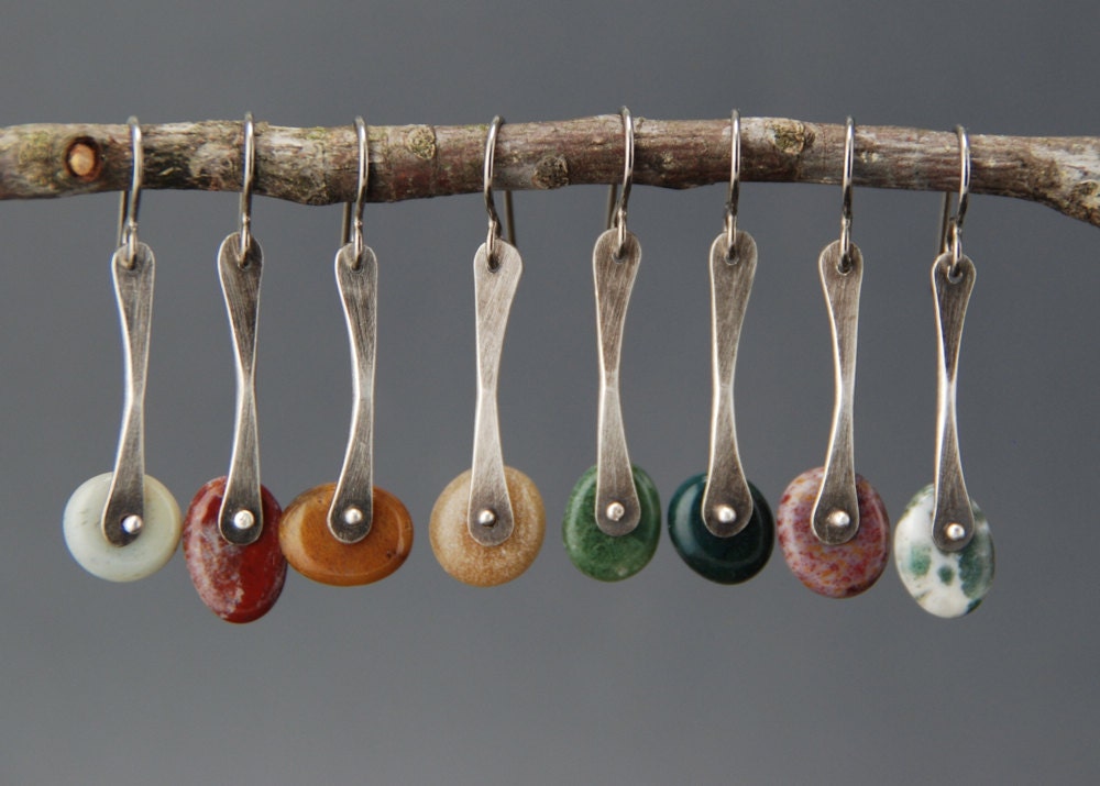 Single Pebble Earrings