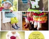 PDF Instant Gratification BUNDLE-Big Set of Recycled T-Shirt E- Patterns & Detailed Tutorials