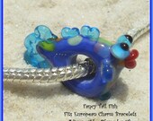 Lampwork Fish Bead, BHB, European Charm Bead, Handmade SRA LETEAM Glassymom