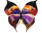 violet Papillon butterfly art print - archival fine art