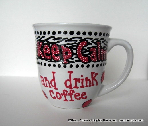 Whimsical Zebra Mug Keep Calm and drink coffee