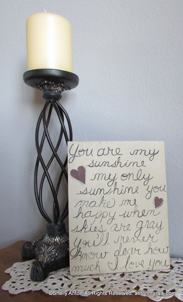 Wood Sayings Sign You Make Me Happy You are my Sunshine