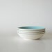 vintage blue Harkerware dessert bowls / set of 4 small bowls / Petit Fleurs estate find