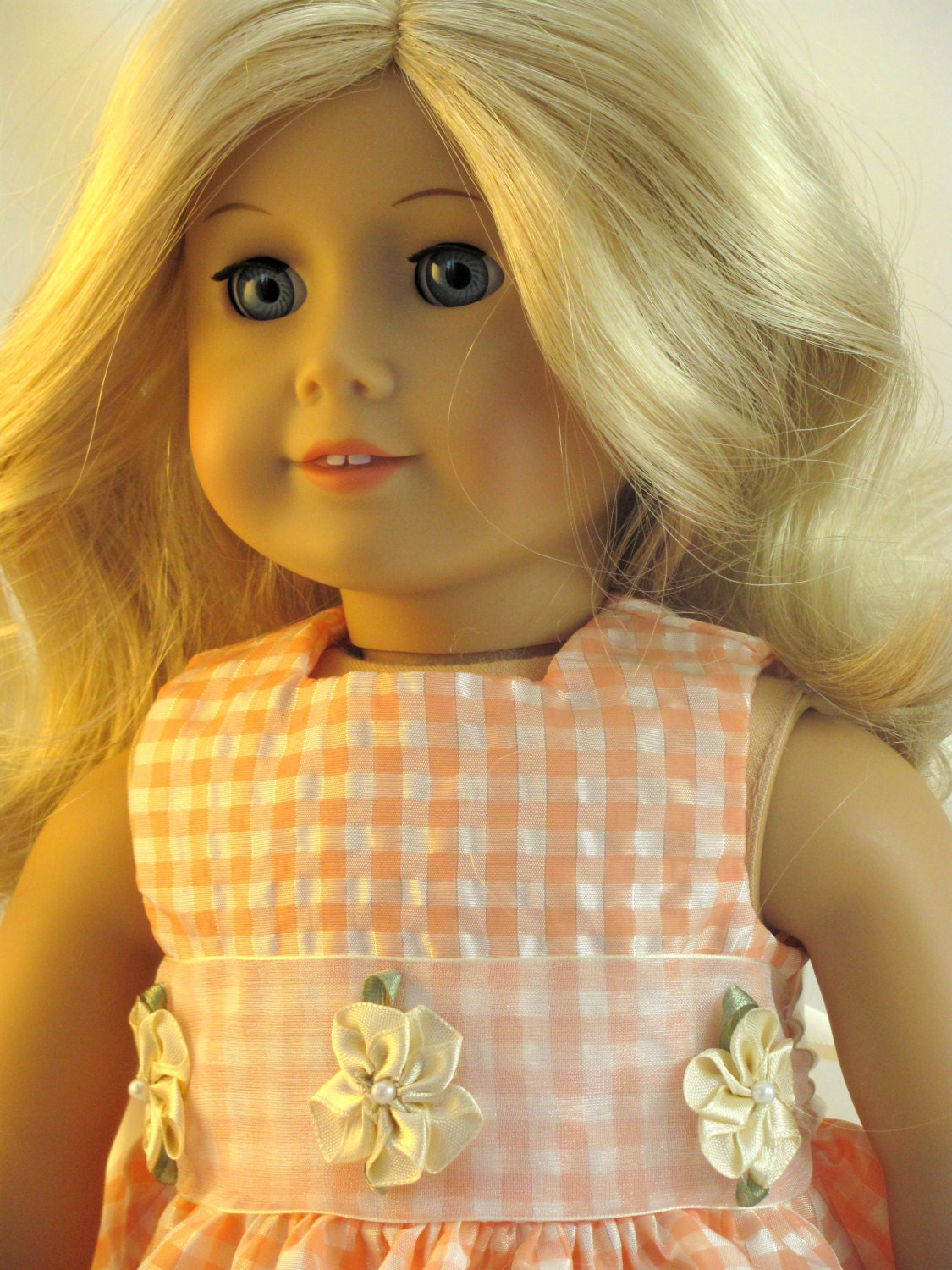 Peaches and Cream Dress for 18 inch dolls