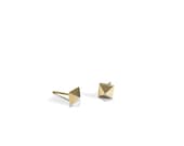 14K gold mini pyramid studs