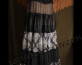 Floor Length Sheer Chiffon Gypsy Belly Dance Skirt by Louise Black