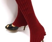 Leg Warmers Upcycled Sweater LegWarmers Burgundy Red