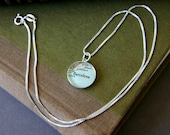 Barcelona - Small Sterling Map Charm Necklace