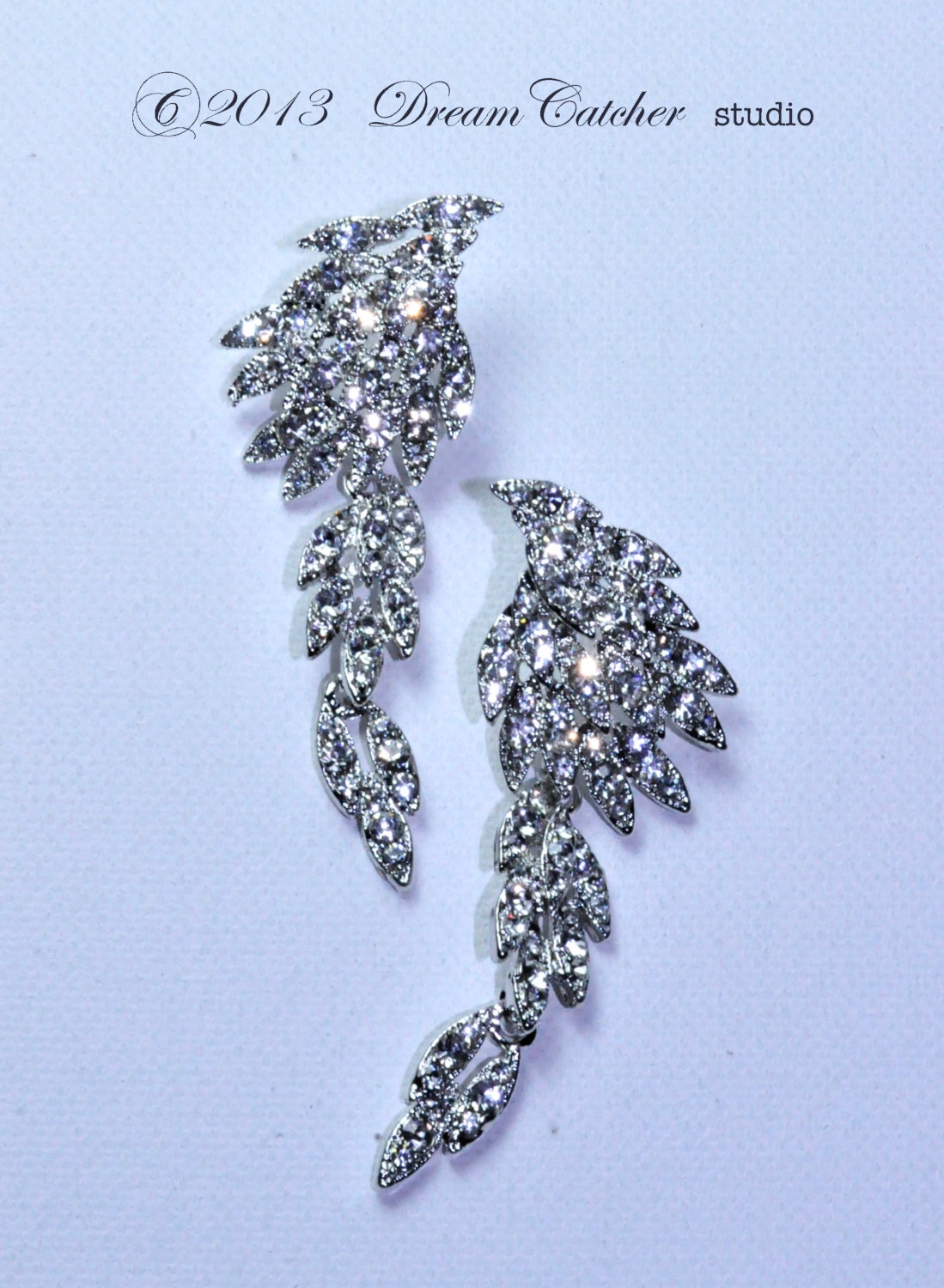 Luna Earrings, Wedding Jewelry Bridal Earrings Bridesmaid Earrings Dangle Earrings Clear White Crystal Tear drop Earrings