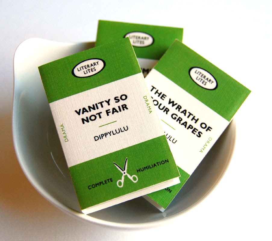 Hilarious gag gift matchboxes -- Anti Love Literary Lites