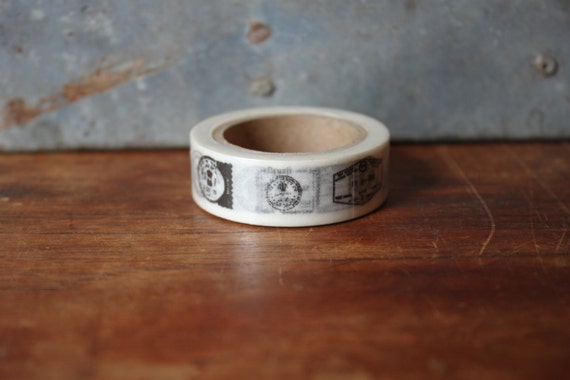 Vintage Date stamp Washi Tape Il_570xn