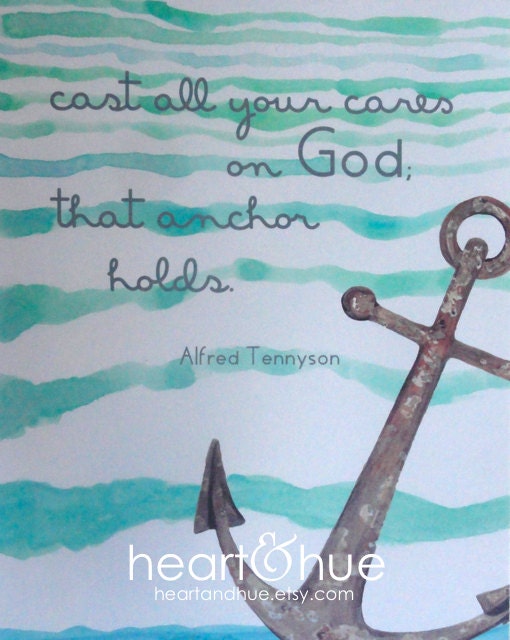 Anchor, Alfred Tennyson Quote (8.5 x 11)