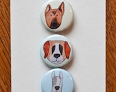 dog magnet set german shepherd great dane saint bernard