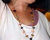 long large bear fetish with little animal fetishes stone vintage necklace silver clasp and seed beads