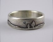 6mm Diamond Moon Pines Ring