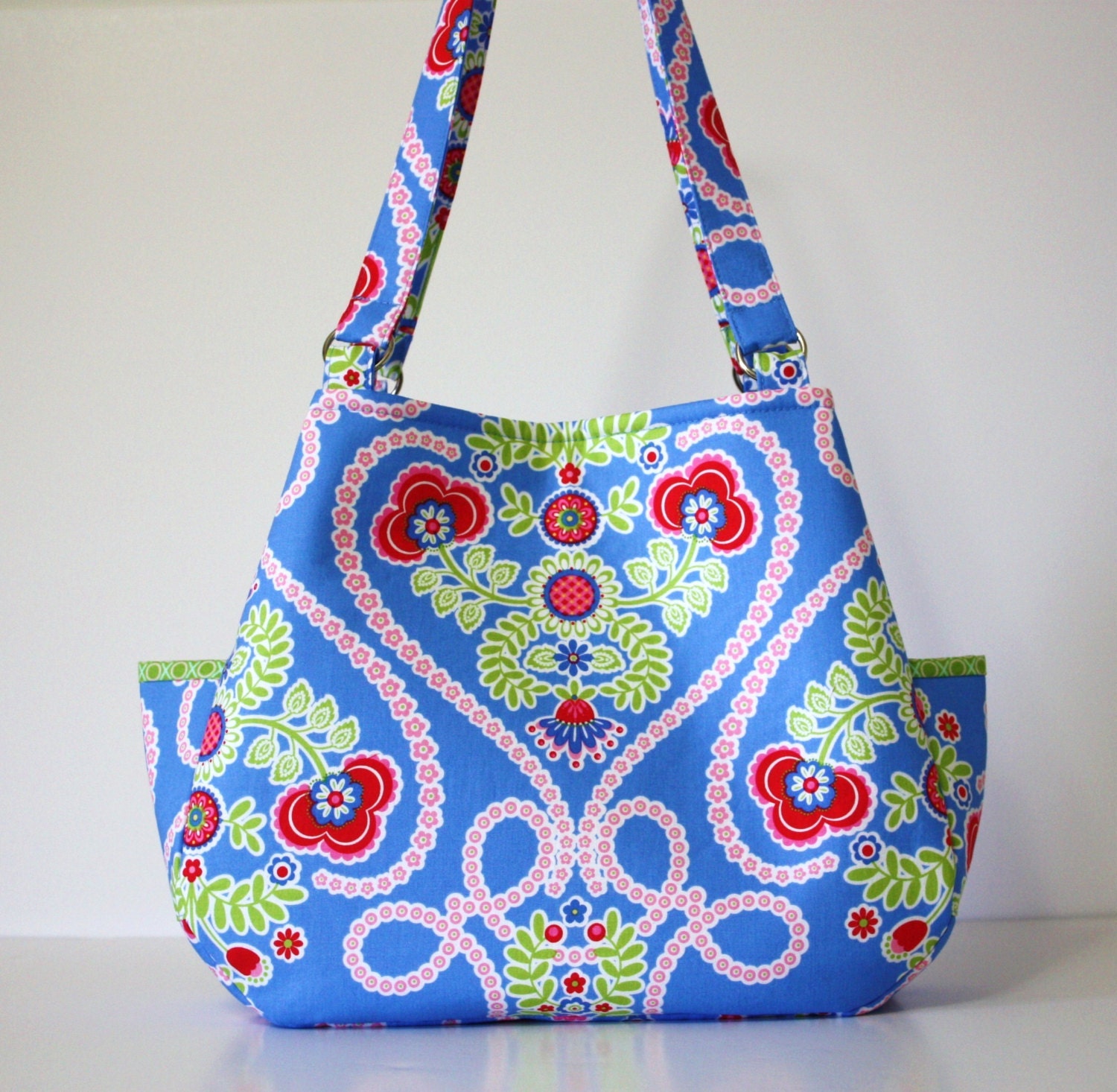 Sweet Pea Sidekick Handbag - Michael Miller fabric