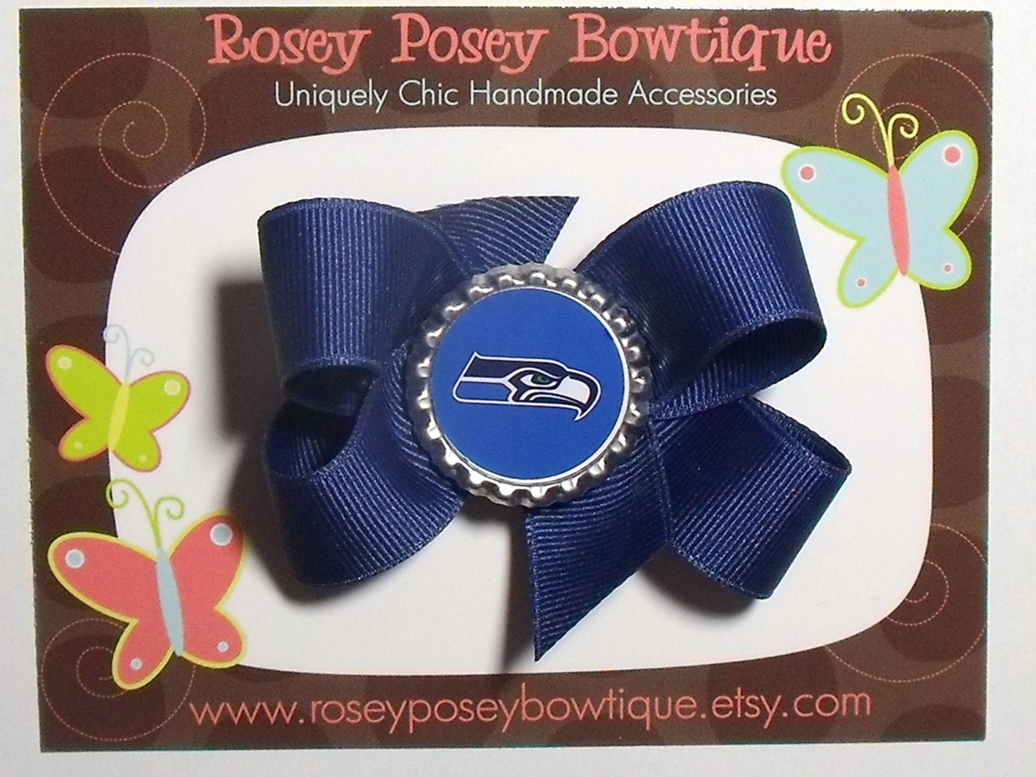 RPB Team Spirit Seattle Seahawks Inspired NFL Football Fan Hair Bow - Or YOUR favorite team