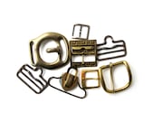 Assorted BUCKLES for Crafts, Assemblage - Set of 8 Metal Buckles