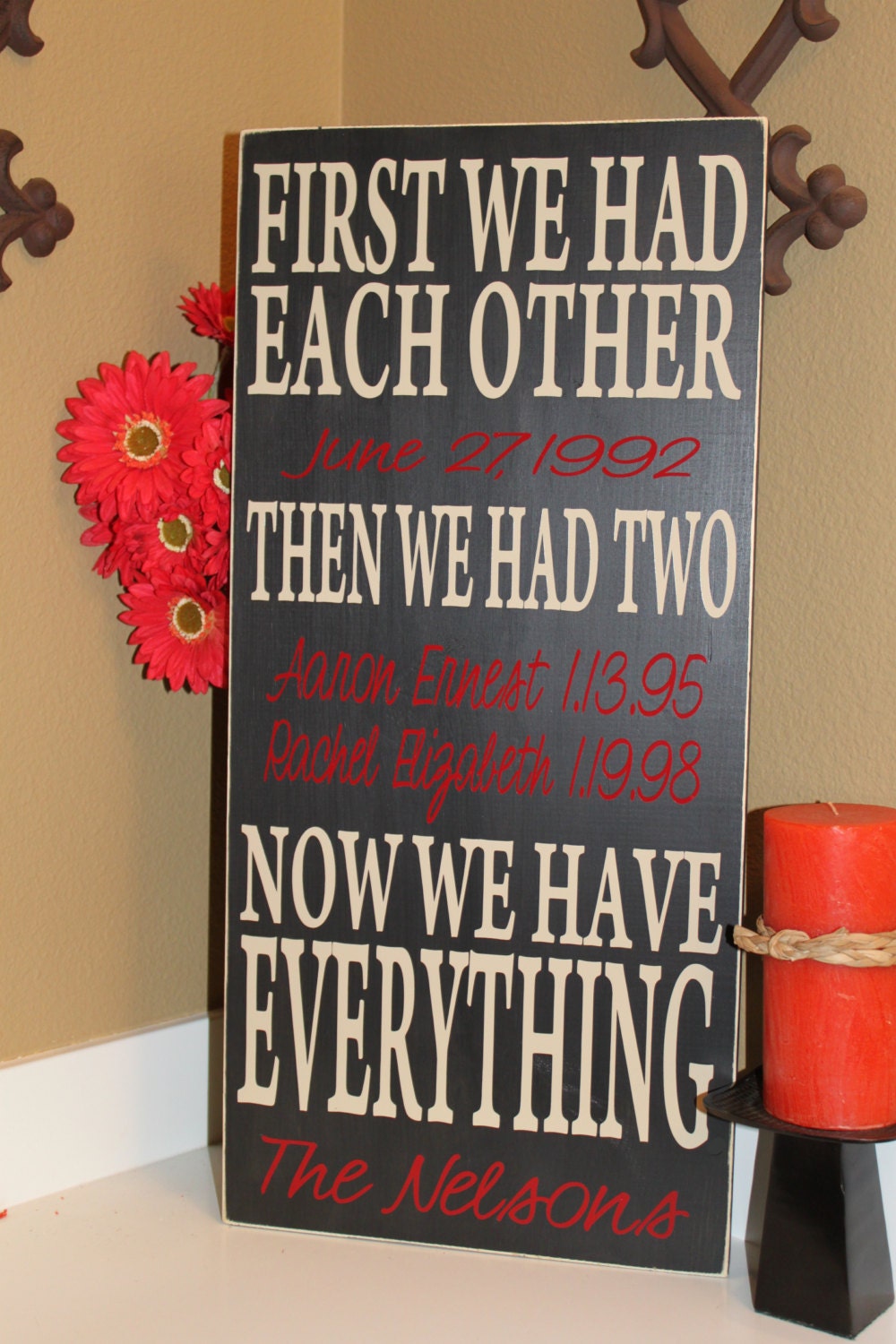 First we had each other, then we had you, now we have everything - Subway Art - sign - personalized - Style HM39