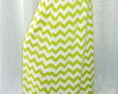 Custom Chevron Maxi Skirt Side Pocket Gray Aqua Pink Watermelon Coral XSmall Small Medium Large XLarge Plus Size