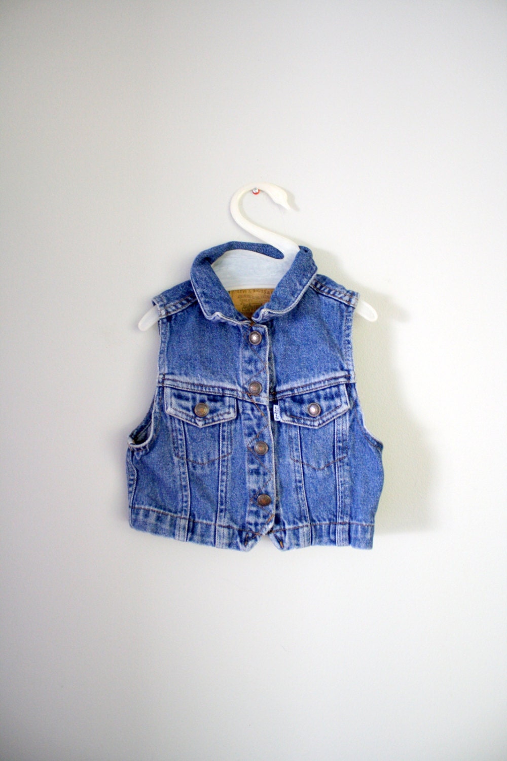 Levi's Blue Jean Jacket Vest Sz 2T 3T