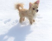 Needle Felted Dog / Custom Pet Portrait  / poseable by Fiber Artist GERRY