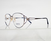 Clearance ZIMCO Black and Gold Cateye Shaped NOS Eyeglass Frames