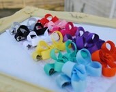 Tiny Hairbows, Set of 12, CUSTOM BOWS, Two Inches 2, Newborn Boutique Bows, My First Bows Mini Hair Clips No Slip