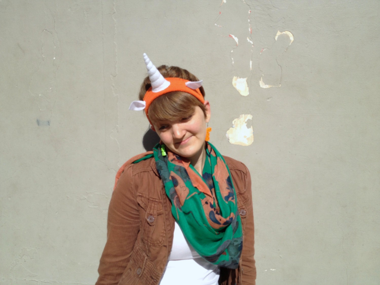 Neon Unicorn Headband - Handmade Horn on Bright Headband - Cosplay Running Halloween Adventure Time