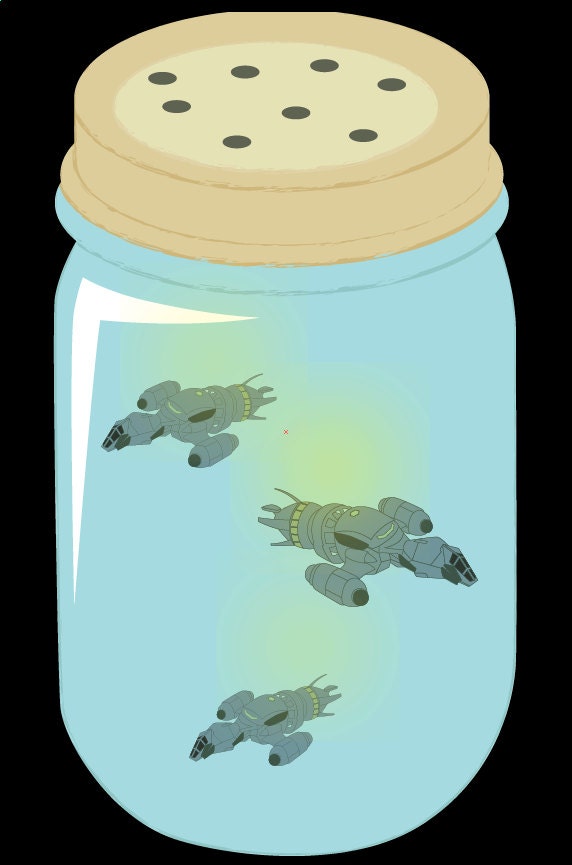 Fireflies in a Jar Mini Print