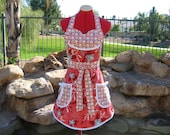Apron / Womens Aprons / Cute, Full, Retro, Sweetheart / Handmade / Joel Dewberry's Deer Valley