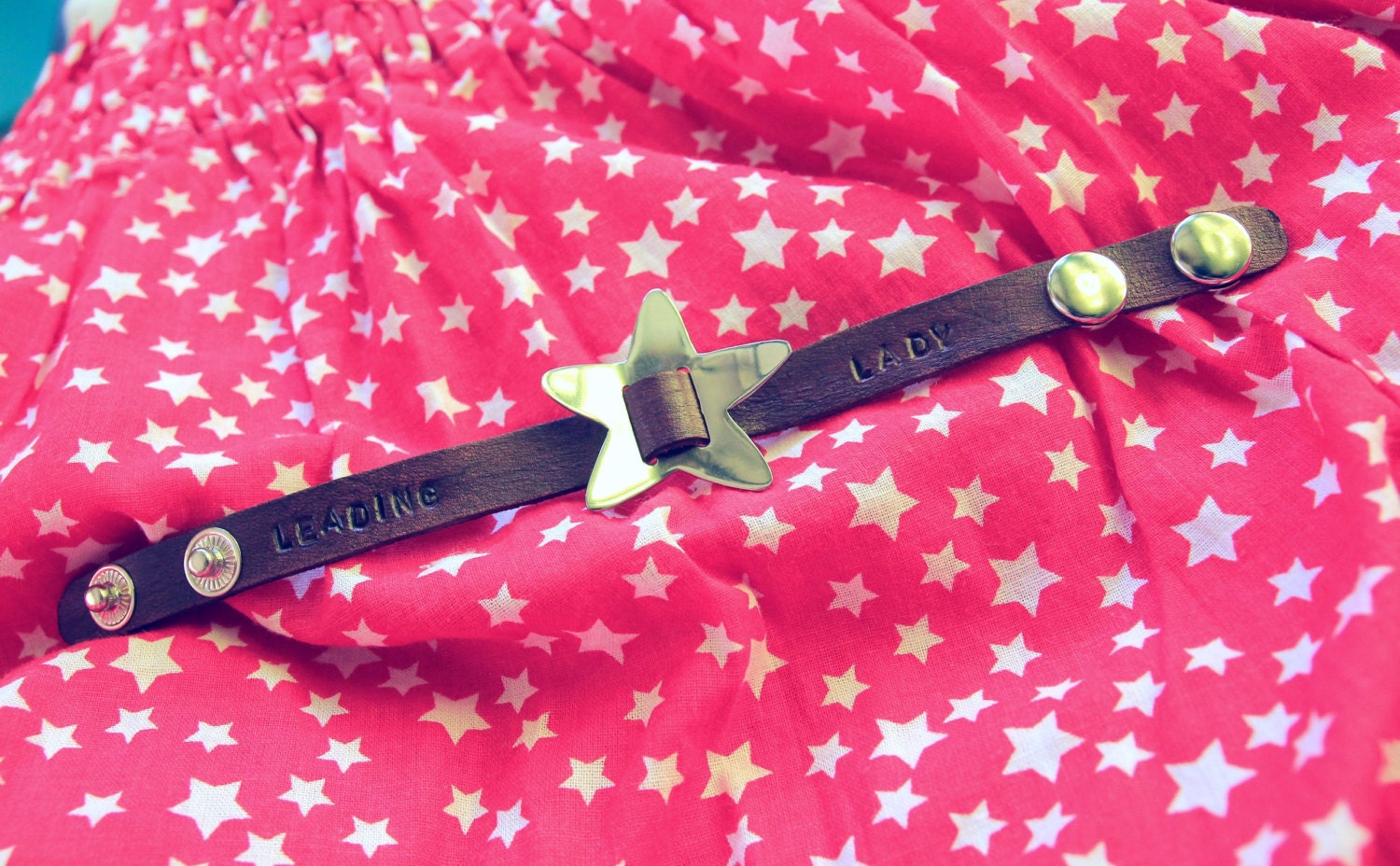 STAR leather bracelet (free shipping)