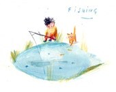 Fishing - limited edition 11 x 8" print
