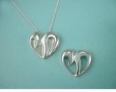 CHAI HEART Necklace, Jewish Chai Jewelry, Sterling Silver Pendant with Chain, Yonatan Judaic Collection