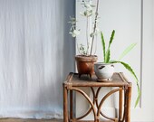 Mid Century Bentwood Table / Thonet Style, Ottoman, Stool, Cane