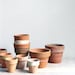 Set of 4 Vintage Terracotta Planting Pots / Planter, Faded, Clay