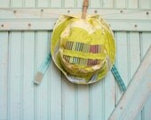 Toddler Trick Sun Hat 12 to 24 Months - Pink Chocolate White Floral Patchwork Bucket Cap
