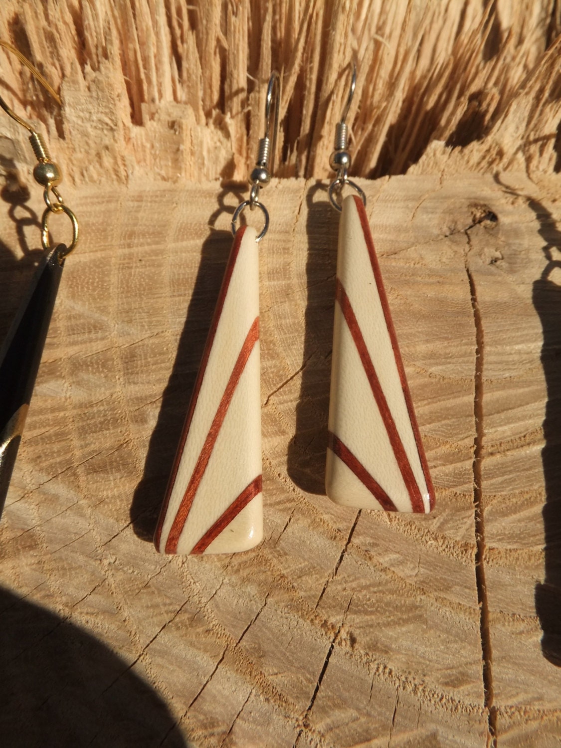 Deco Inspired Earrings - Holly and Bloodwood