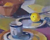 Fine art original oil painting "A Landsccape on the Table" by Oregon artist Sarah Sedwick 8x10"