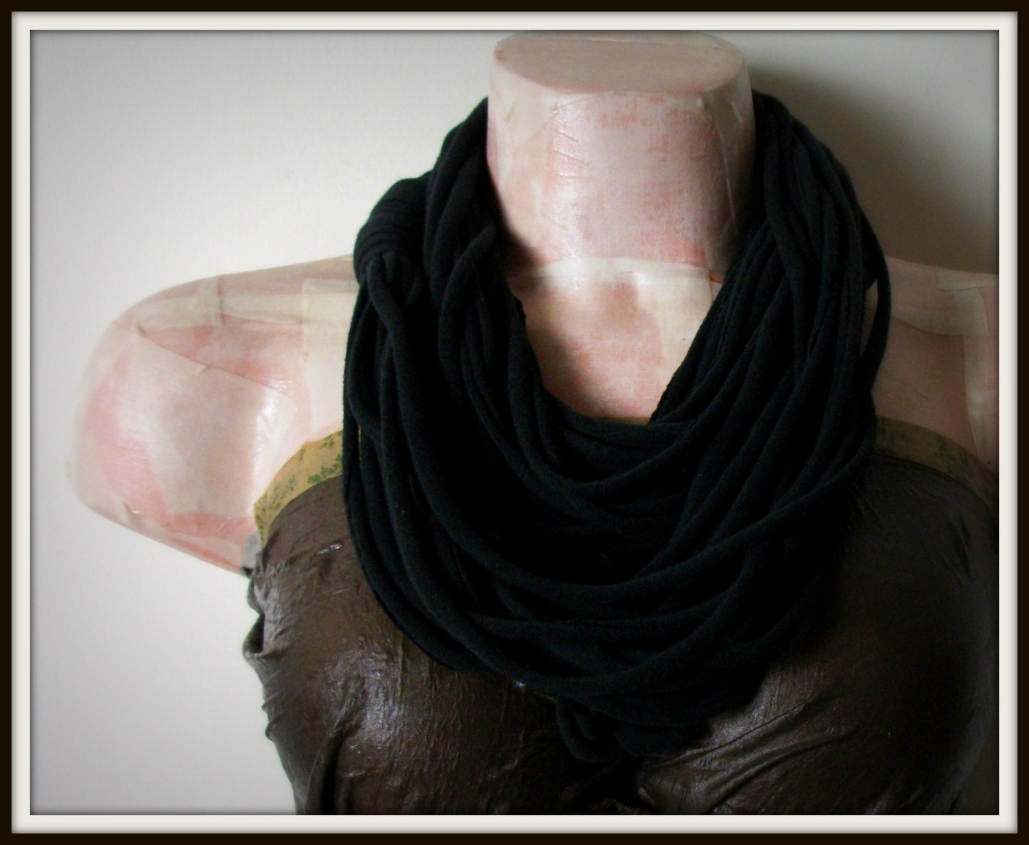 Black Infinity Jersey Scarf