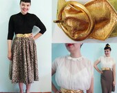 50s Honey Gold Belt Leather Vixen Cinch -  Sash - 26 27 28 waist