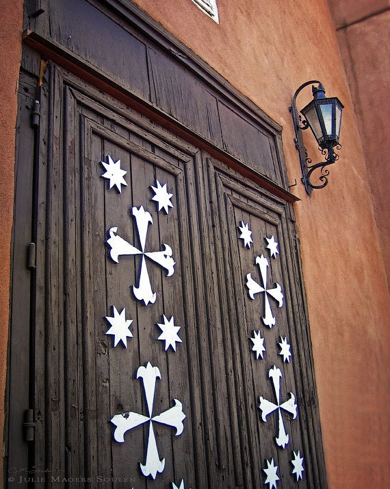 Church Photography -Mission Doors -8x10 Print -Southwestern Decor -Wooden Door -Home Decor Art -Colorado Fine Art Photography