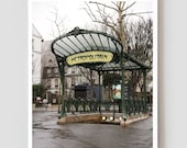 Paris Metro, Abbesses Station, Art Nouveau, 8x10 French Wall Art Prints - Paris France Travel Photography