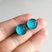 Teal Gumdrop Earrings