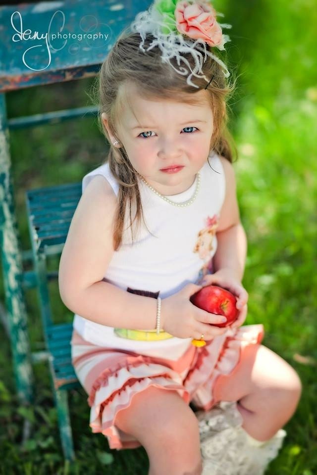 Ruffle Shorties - Girls Shorts in Pink Cream Stripe - Spring 2013