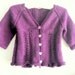Knitting PATTERN Seamless Top Down BABY Girl CARDIGAN Vest Sweater - Freya a frilly lacy seamless cardigan
