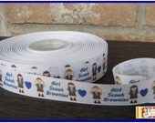 2.5 Yards 7/8" BROWNIE GIRL SCOUTS Grosgrain Ribbon New Bows, Crafts, Boutique Clothing