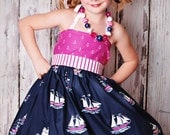 Made to match the Nautical Cutie Halter Twirl dress by It's a Bow's Life Chunky Necklace