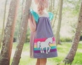 Girls Magic Rainbow UNICORN Dress... Sizes 2T through 14